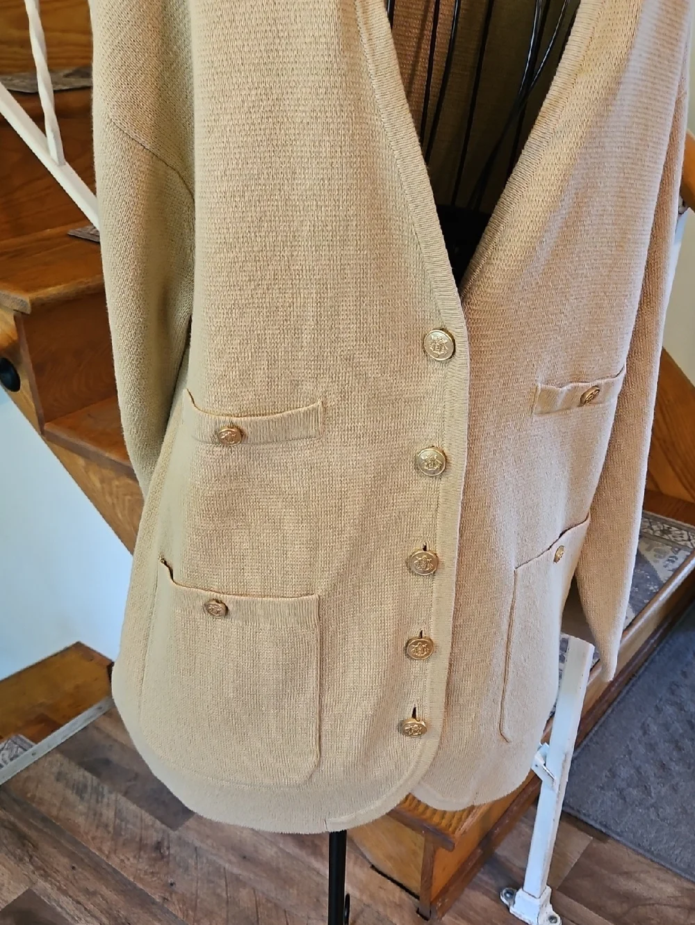 👚J. Crew Women's Cream Button-Front Sweater